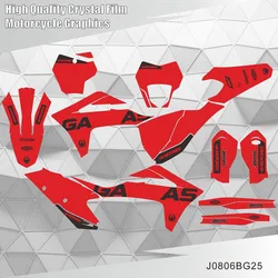 GASGAS GAS MC EX EC 125 250 300 350 450 2021 2022 2023 전체 그래픽 데칼 스티커, 오토바이 배경 사용자 정의 번호