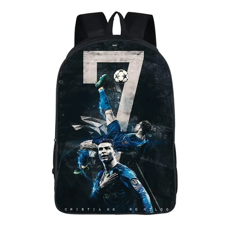 حقيبة ظهر نجوم كرة قدم CR7 للأطفال ، حقيبة مدرسية ، حقيبة مفكرة سفر للطلاب