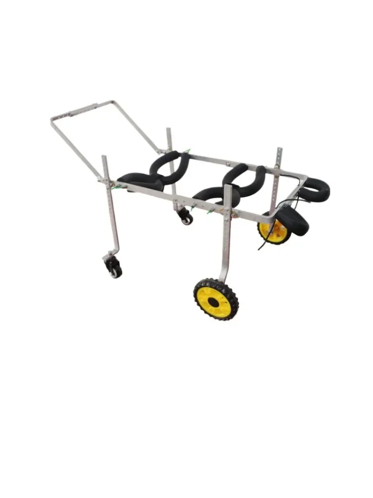 4 Wheels Dog Wheelchair for Hind Legs Assistive Walking Cart for Senior Disabled Paralyzed Pets Mobility Aid