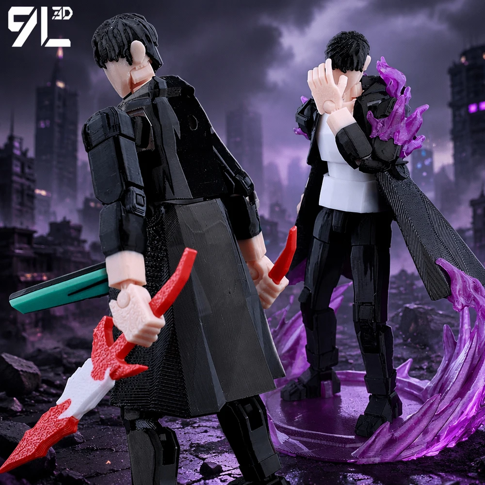 Figura de acción articulada impresa en 3D de 9 pulgadas, modelo Dummy13 con uniforme escolar y cabeza de fuego, juguete coleccionable, decoración de escritorio, regalos de cumpleaños para fans