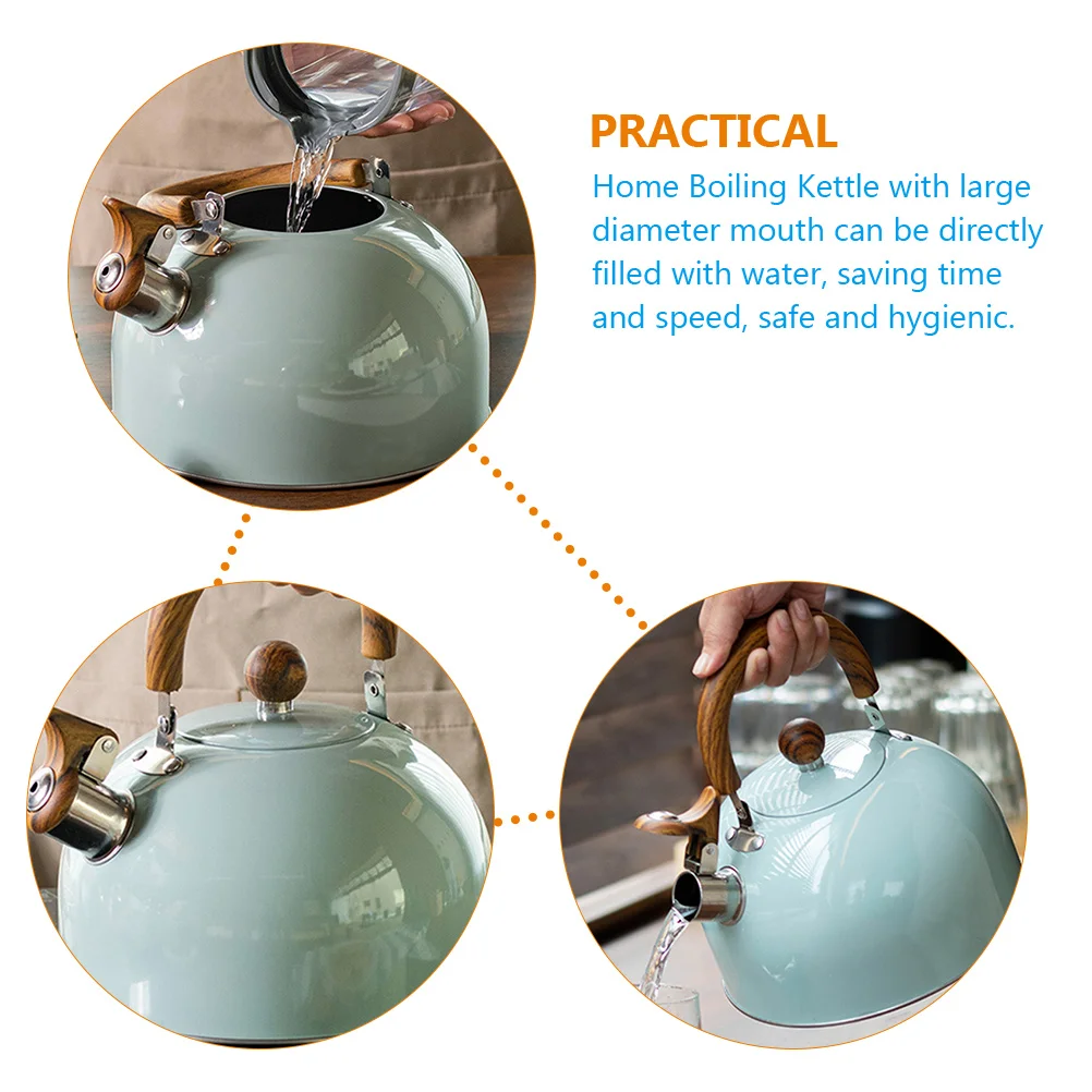 

Whistling Kettle Boiling Water Pot Large Mouth Fast Heating Safe Hygienic Easy Clean Heat Resistant Induction Gas Stove Portable