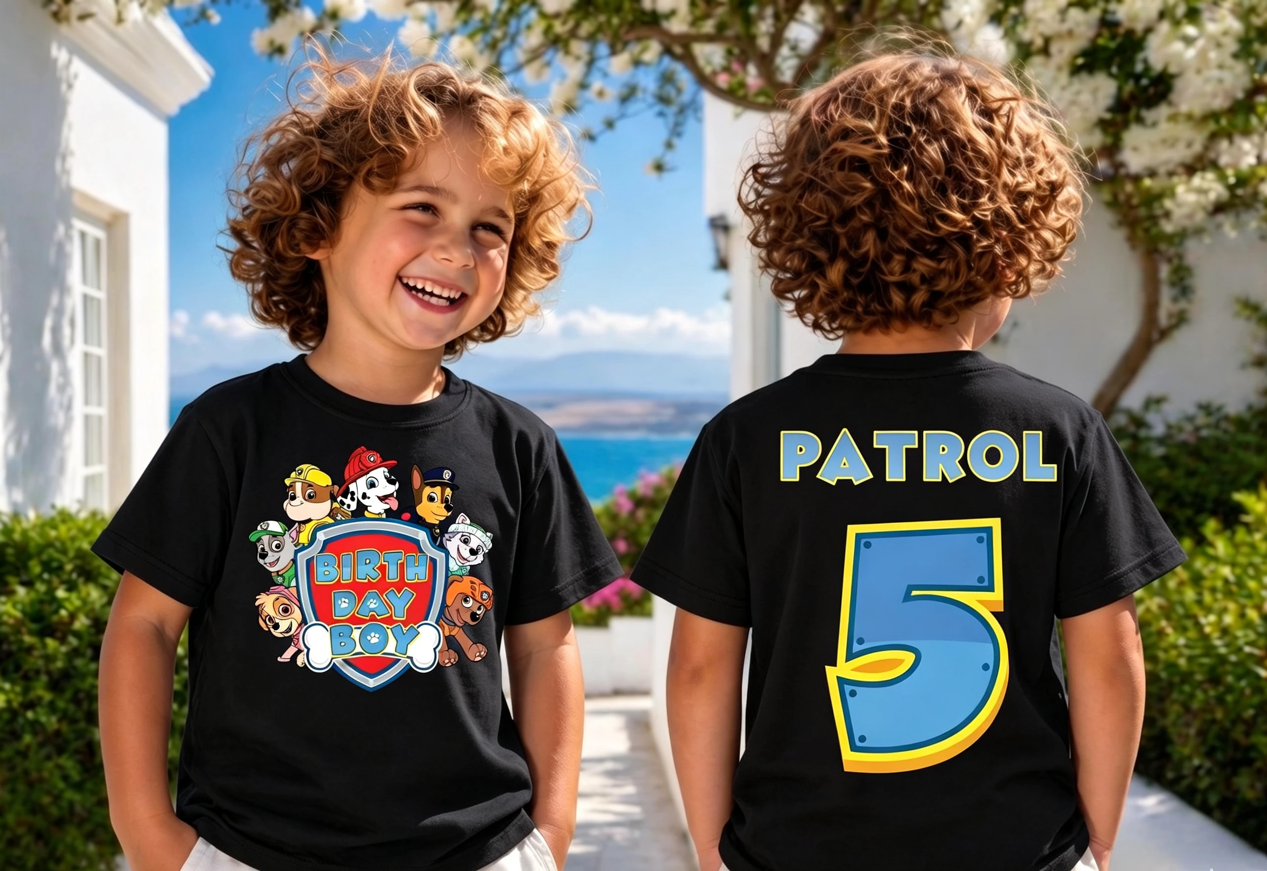 PAW Patrol Marshall Boys Birthday T‑Shirt Cartoon Dog Kids Short Sleeve Party Graphic Tee for Little Boys