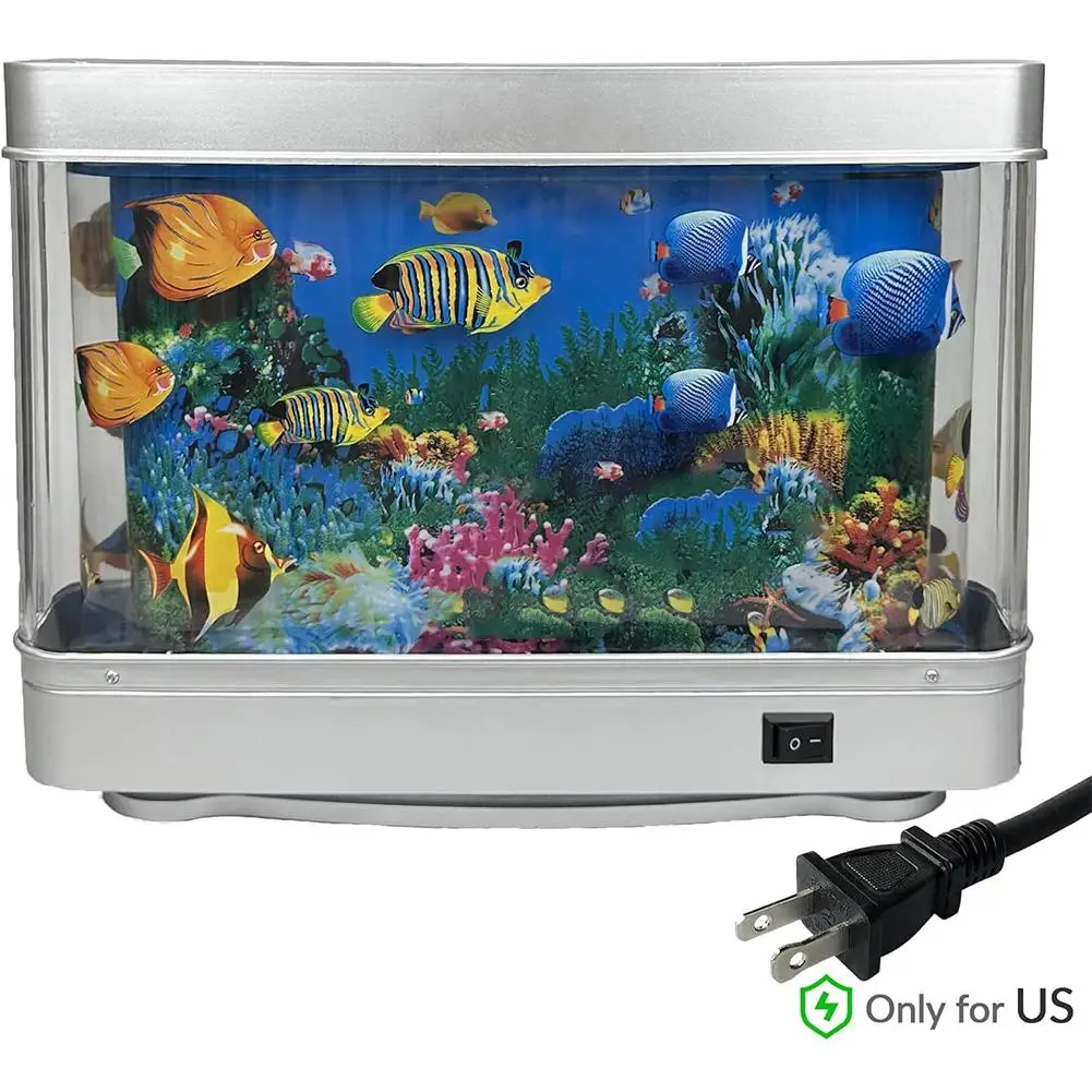 High-end Fish Simulation Lamp Imitation Aquarium Lamp LED Seascape Lamp Desktop Home Night Decoration Small Table Lamp Gift