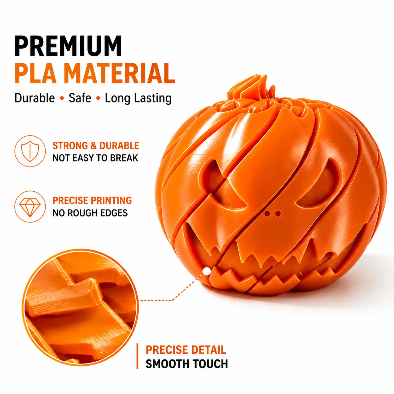 he deformable Halloween pumpki - đánh giá và giá 3D Printing Use