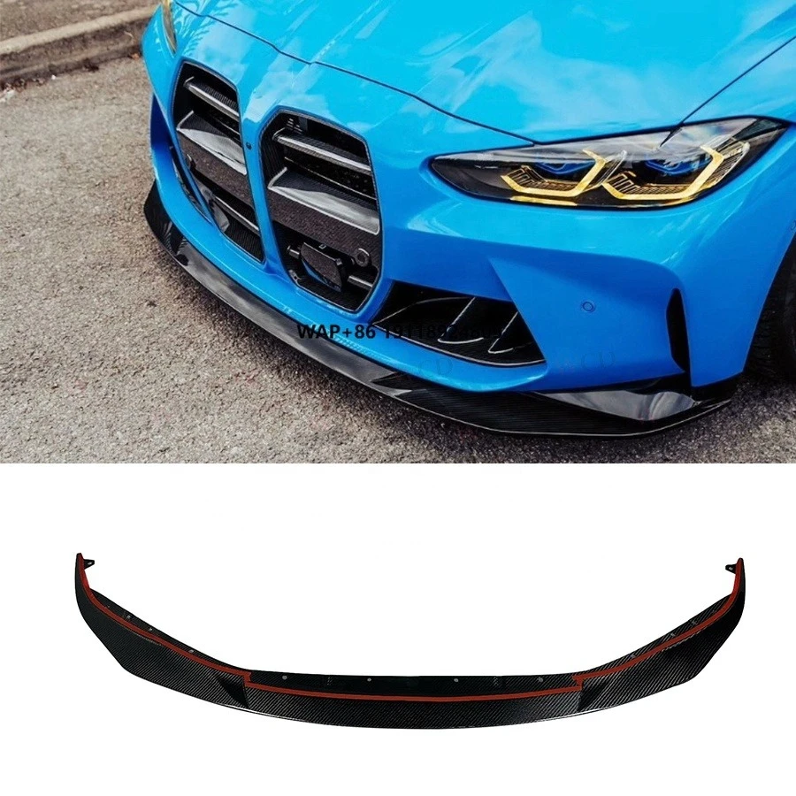 

High Quality R44 Style Carbon Fiber Front Bumper Lip Splitter Spoiler Car Body Kits for 2021+ for M3 M4 G80 G82 G83 New