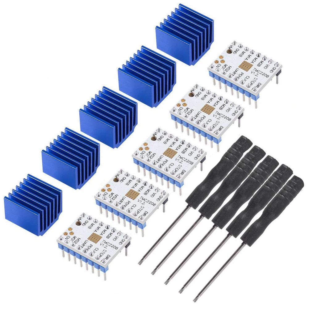 

5 PCS Makerbase MKS TMC2208 2208 Stepper Motor Driver StepStick V2.0 3D Printer Parts Ultra Silent For SGen_L Gen_L Robin Nano