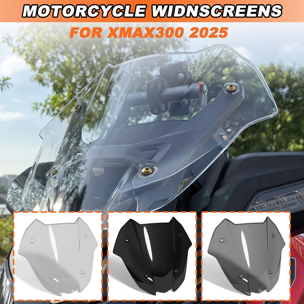 

Motorcycle Windshield WindScreen Viser Visor Front Windshield Fits For X-Max 300 2025 X Max 300 Tech Max 2025 Fairing Spoiler