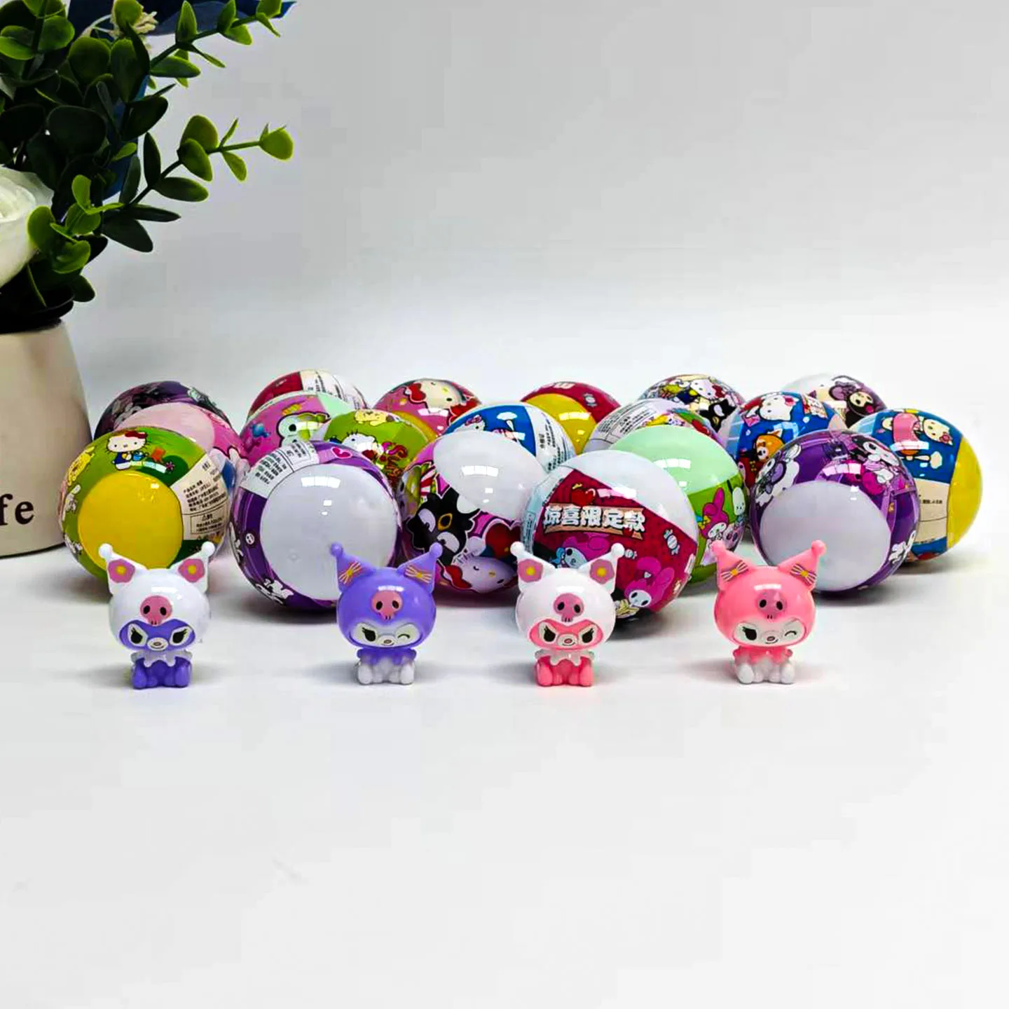 

10 шт. Kawaii для Kuromi слепая коробка 50 мм Gachapon мультяшная игрушка-капсула игрушка-капсула яйцо Gachapon 5 см шариковая слепая коробка подарок-сюрприз