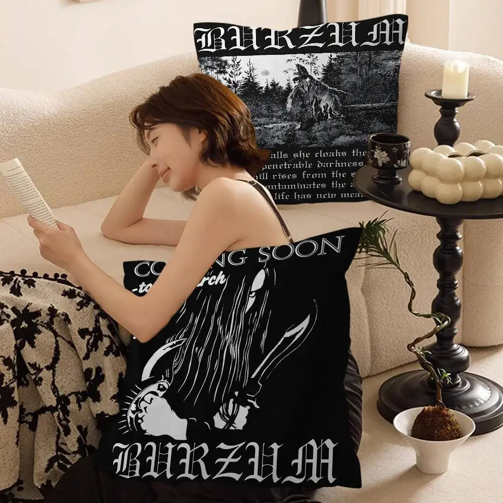 

Music Black Burzum Filosofem Cushion Cover Inches Farmhouse Decor Home Throw Pillow Covers for Couch Decorations