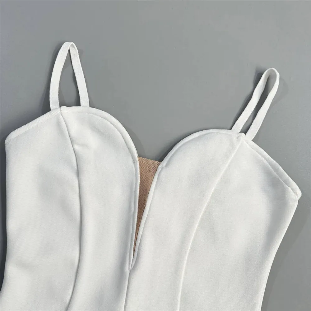 VC Color-Clash Corset Preto e Branco Sem Mangas Vestido de Cristal Gala Refinamento Festa de Casamento Vestido de Noite