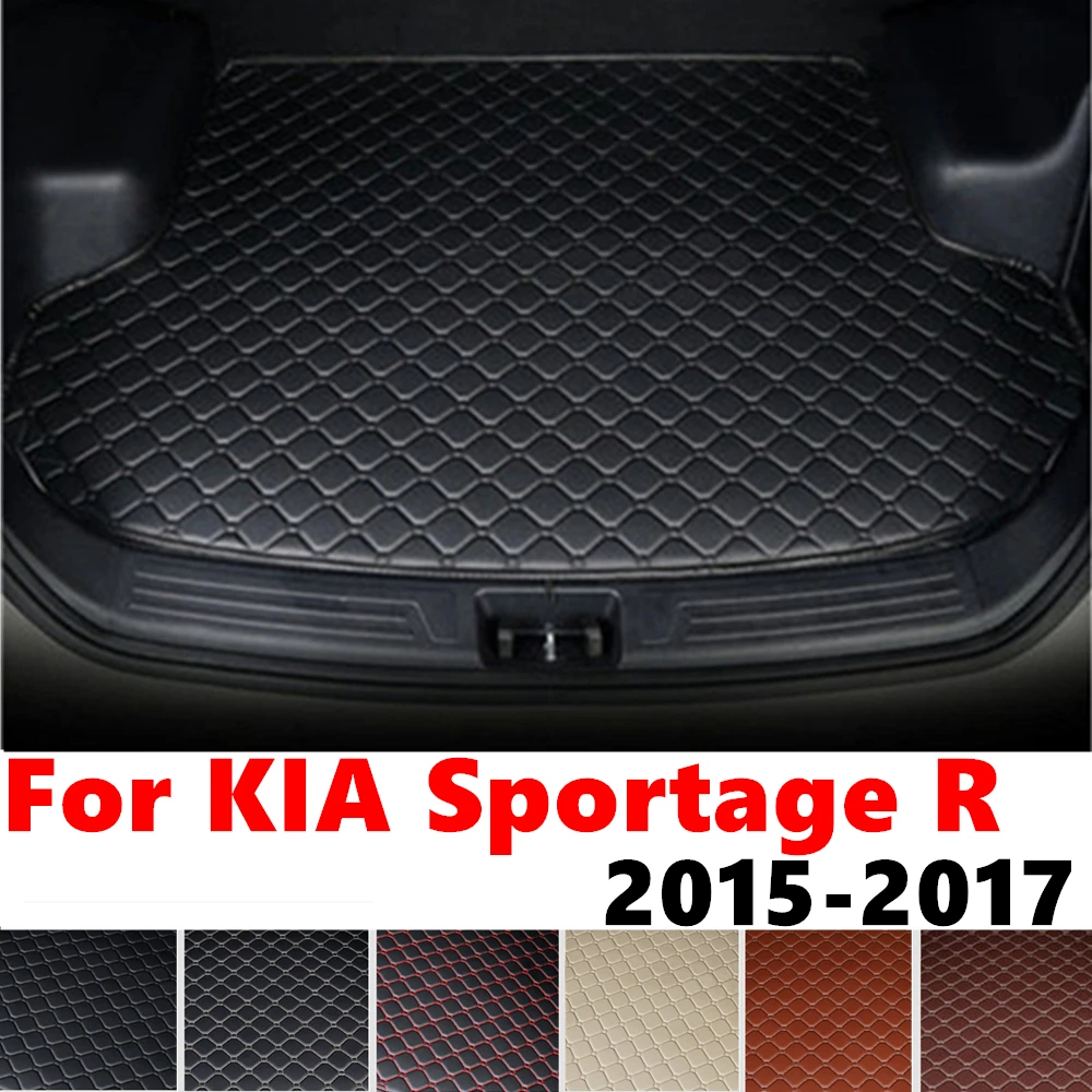 Car trunk mat for KIA Sportage R 2017 2016 2015 Rear Cargo Liner Protect Cover Interior Parts Accessories Tail Boot luggage Pad