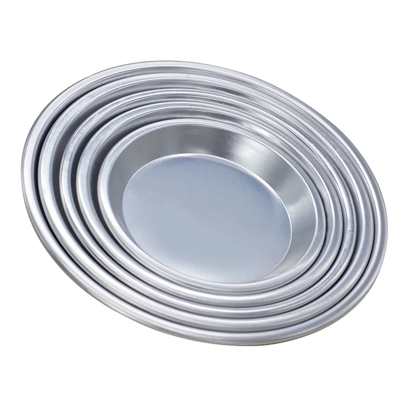 6-12inch Non Stick Pizza Pan Pizza Baking Tray Aluminum Alloy Bakeware Kitchen Tools Round Pancake Pizza Pastry Baking Tray