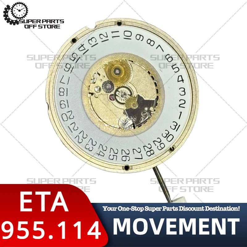 ETA955.114 movement original Swiss 955114 three-point single calendar three-pin universal 955112 watch accessories