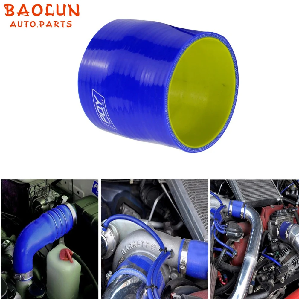 

BAOLUN 3 Ply Silicone Hose 2.75"-3" 70mm-76mm Straight Reducer Joiner Turbo Coupling Coupler