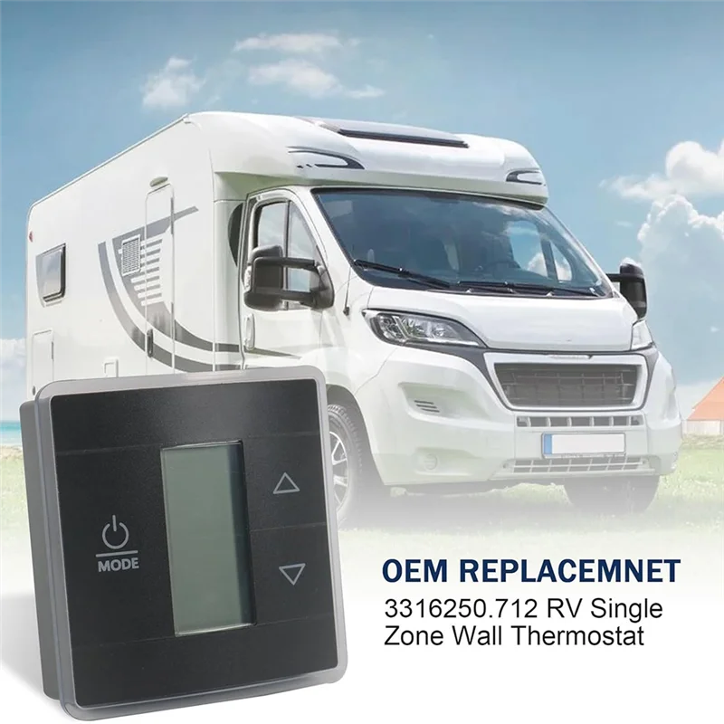 

BMBY-3316250.712 Однозонный настенный термостат для автодома/кондиционеров зажигания с цифровым дисплеем температуры