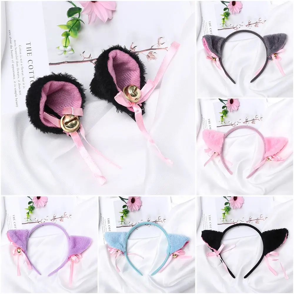 Bandeau de cheveux d'oreille de chat de bande dessinée, cosplay d'anime, accessoires de barre de boîte de nuit, petite cloche, mode