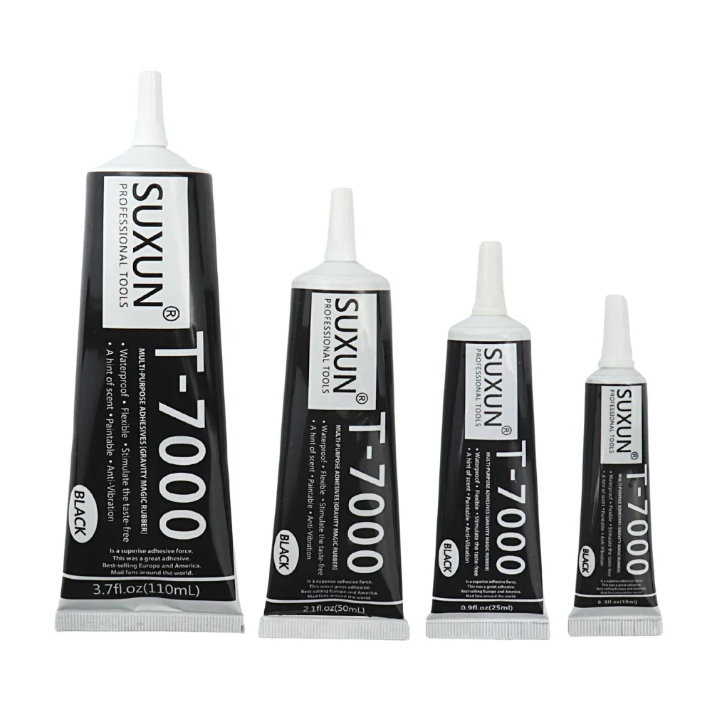 15/25/50/110ML Universal DIY Glue T-7000 SUXUN T7000 Glue Black Contact Phone Repair Glass Plastic Adhesive