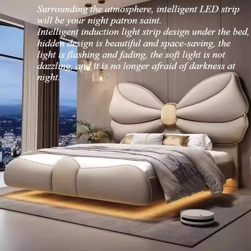 Upholstered Fancy Bed Minimalist Luxury Queen Size Twin Bed Modern Nightstands Cama De Lujo Para Dormitorio Bedroom Furniture