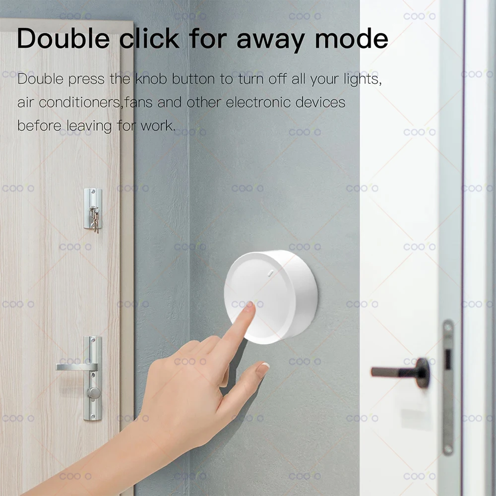 Tuya ZigBee Smart Knob Switch Wall Scene Switch pulsante alimentato a batteria Scenario di automazione pannello remoto Smart Life App