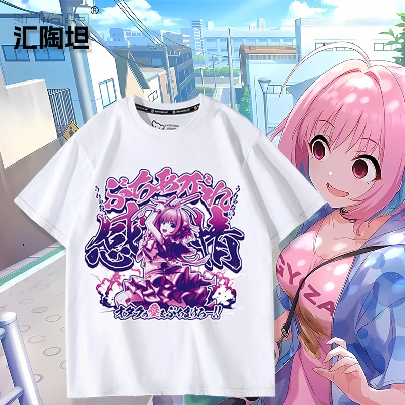

Мерч по игре Cinderella Girls, футболка с коротким рукавом, мужская одежда б/у, хлопковая молодежная модная одежда Idol Master, летняя одежда