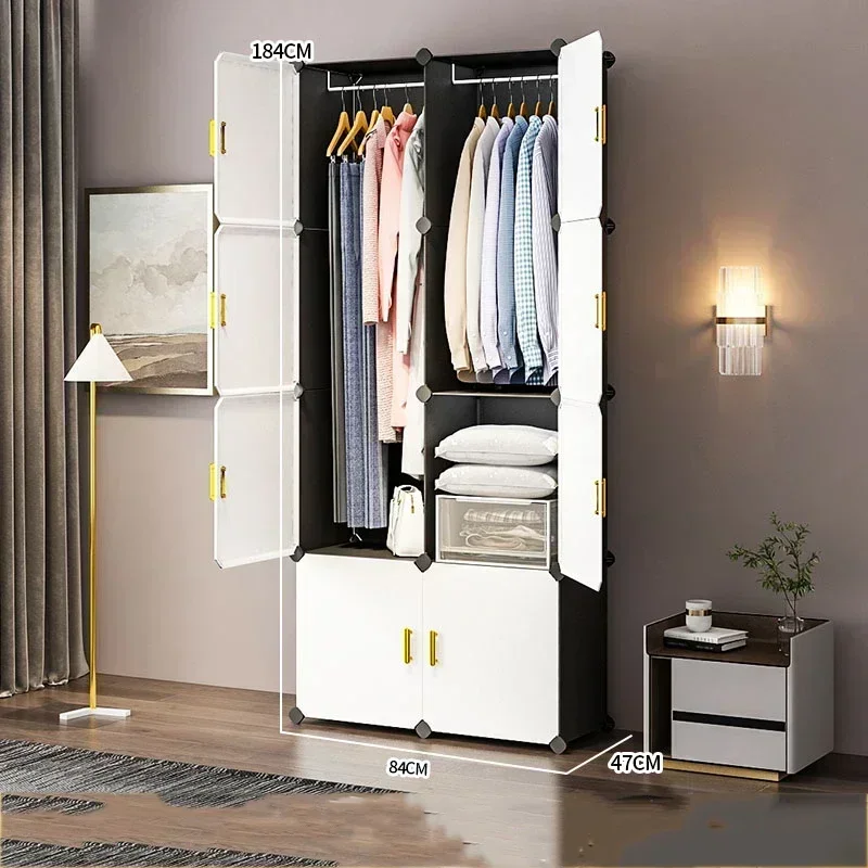 

Nordic Clothes Wardrobe Closet Partitions Organizer Bedroom Plastic Wardrobe Display Storage Partition Muebles Lounge Furniture
