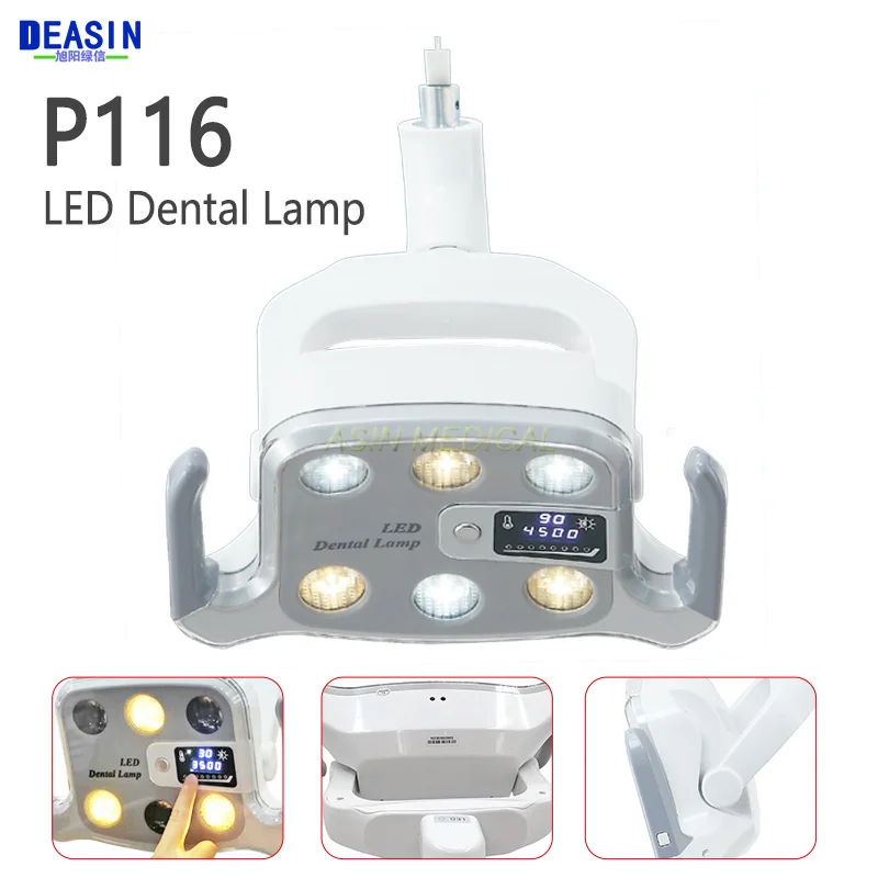 6 LED 6 żarówek dwukolorowy Led Dental Oral lampa operacyjna czujnik indukcyjny światło dla jednostki stomatologicznej krzesło wybielanie zębów