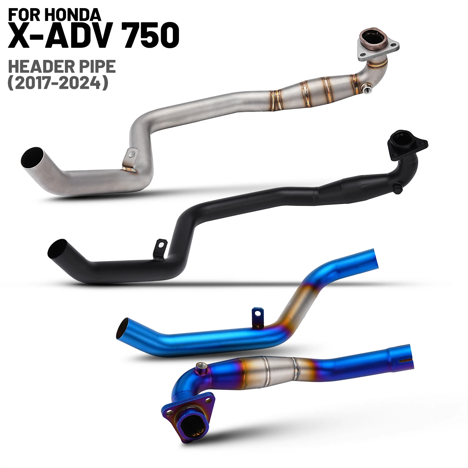 For XADV750 Forza750 NSS750 2017-2024 Motorcycle Exhaust Manifold Stainless Escape Scooter Front Pipe Optional Interface