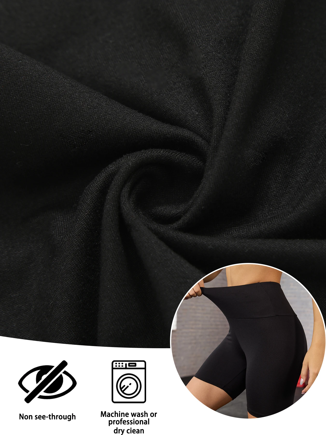 กางเกงขาสั้นไซส์ใหญ่ 5 ตัว สำหรับผู้หญิง เอวสูง เนื้อผ้านุ่มพิเศษ เหมาะสำหรับออกกำลังกาย โยคะ วิ่ง