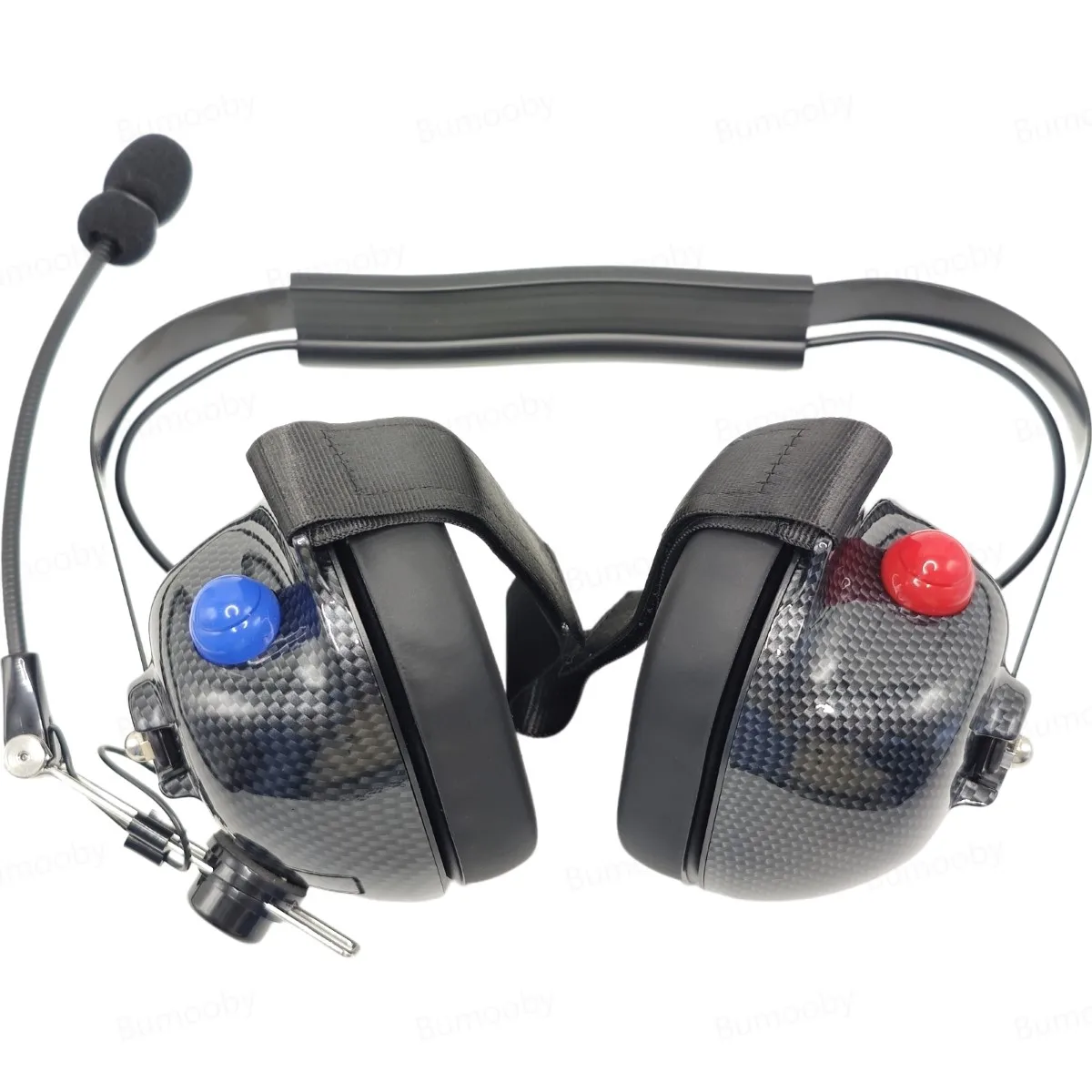 Behind Head Headset with Dual PTT and 5 Pin for Racing Radios Electronics Communications  with miniXLR and 3.5mm Jack