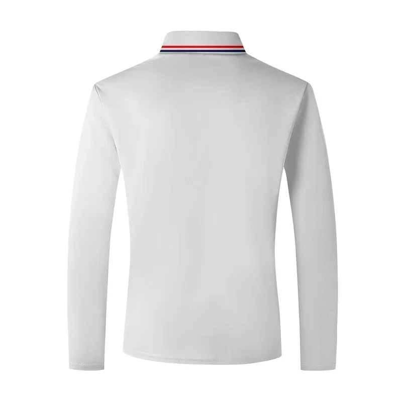 The new summer men's long sve casual and elegant beech T-shirt in solid color is loose and suitable for daily use by middle-aged