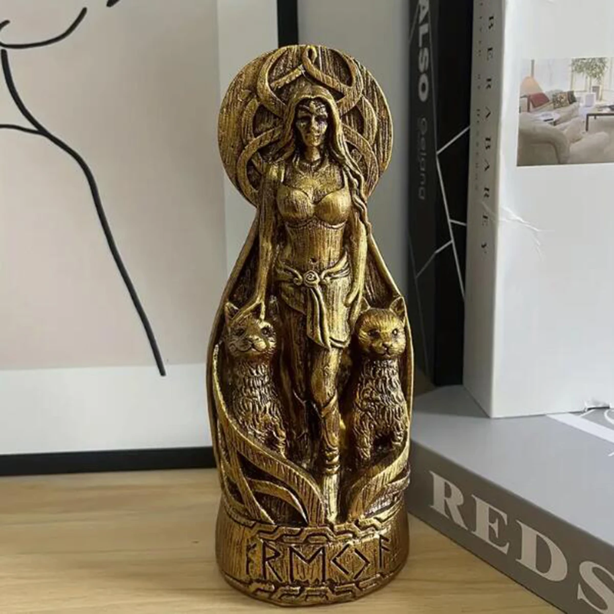 1 Piece of Freya Goddess Decoration, Resin Statue Handicraft, Suitable For Desktop, Home Decoration, Garden Decoration