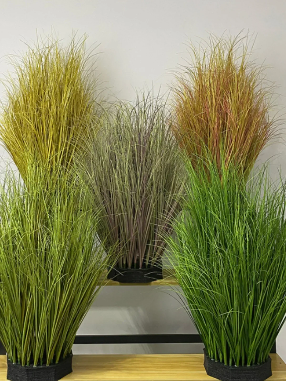 

Artificial Wheat Plant Simulated Green Fake Plant Plastic Grass Home Outdoor Wedding Chapel Garden Atmosphere Decoration