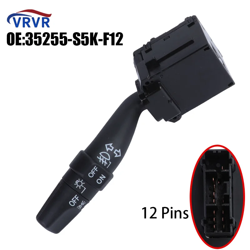 VRVR 35255-S5K-F12 35255S5KF12 Headlight Turn Signal Switch For 07-08 Honda Fit / Element CIVIC PILOT CR-V