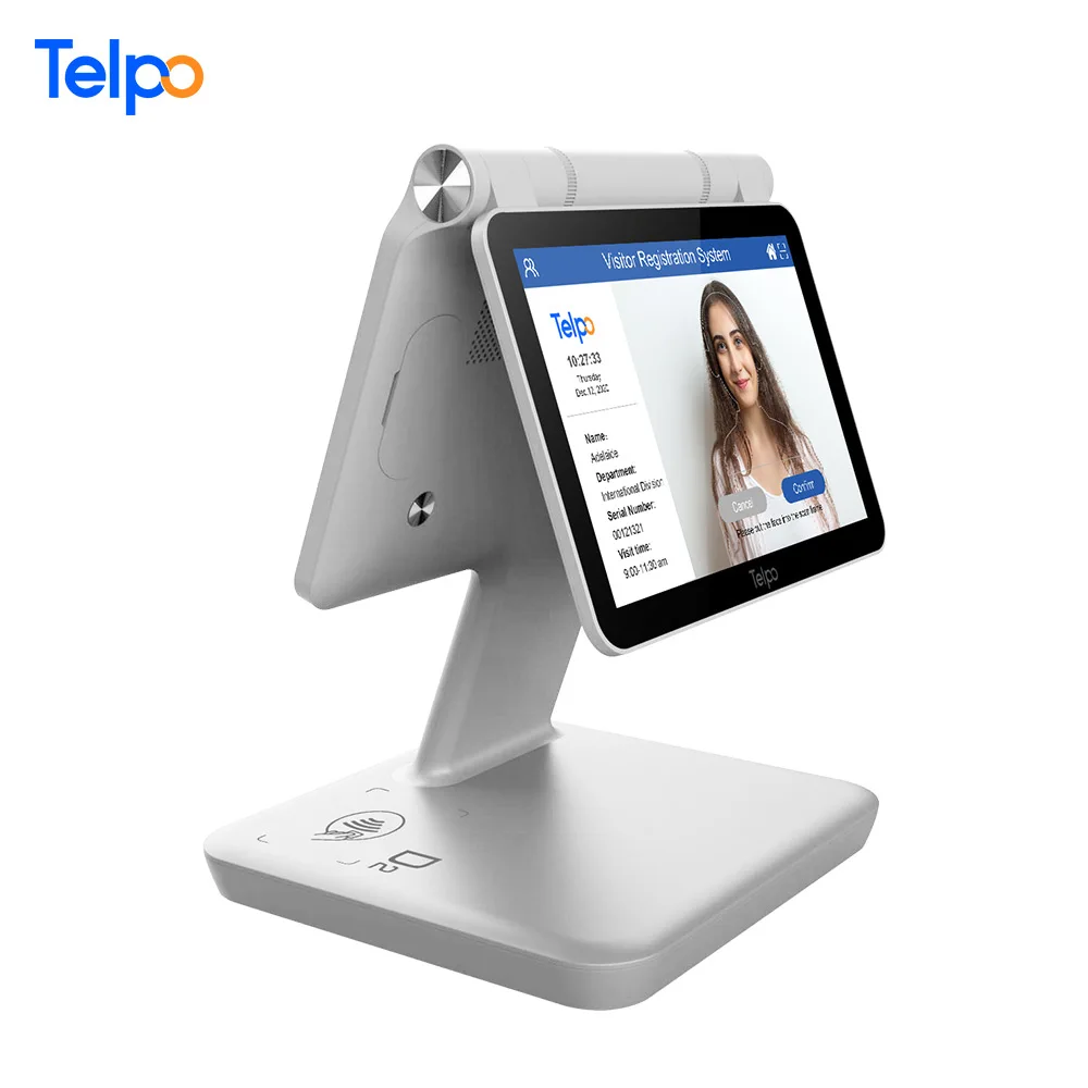 Telpo D2 Android Desktop AIO Biometric Face Recognition Identity Workstation machine for Visitor management