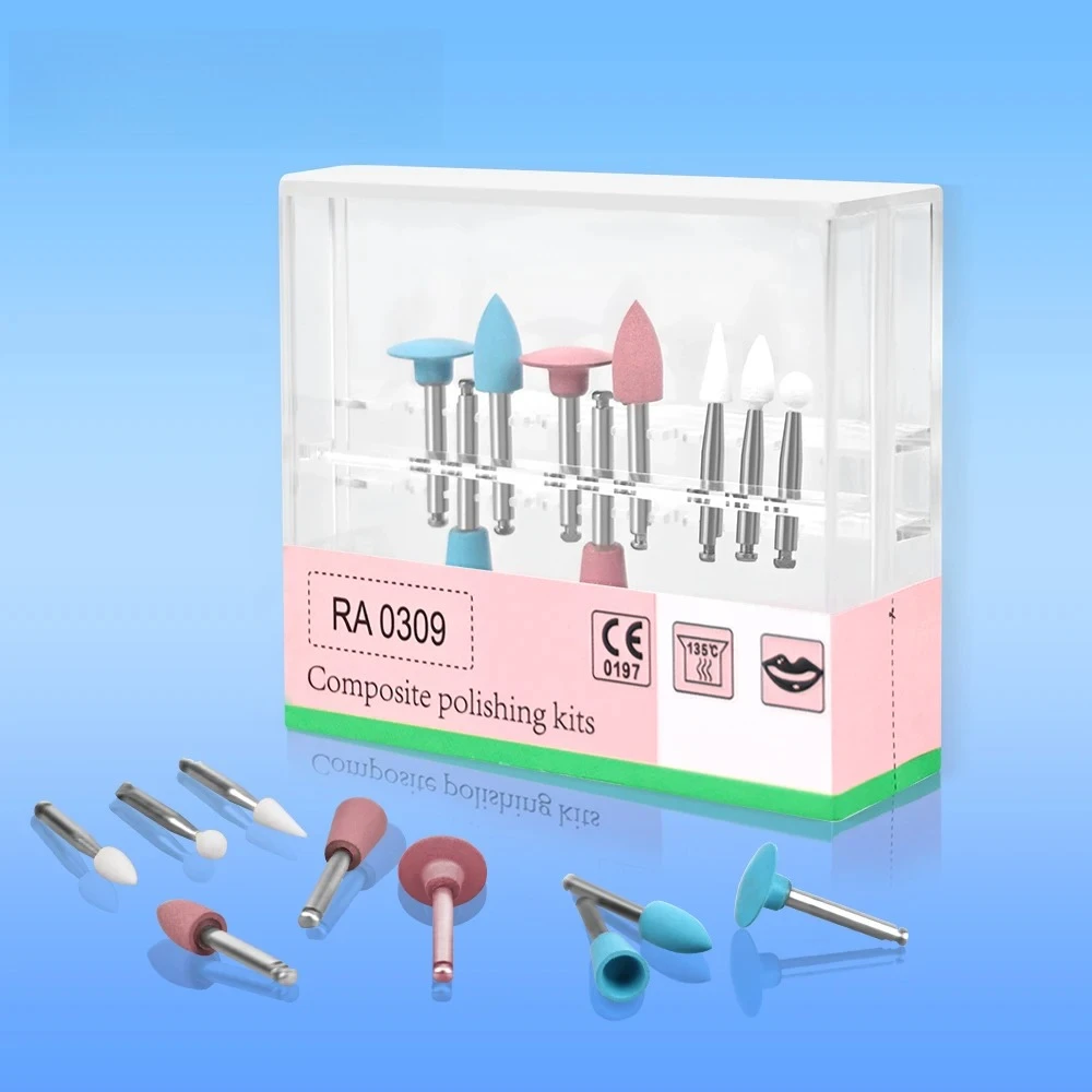 

Набор для полировки стоматологических композитов FKD-PK0309 RA030 Denspay: комплект для шлифовки и полировки зуботехнических смол для низкоскоростных наконечников и угловых насадок