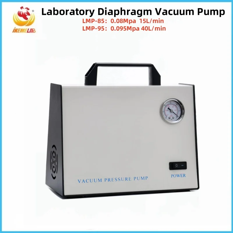 

WEIAI Laboratory Diaphragm Vacuum Pump 15L/min 40L/min Electric Mini Oil-Free Vacuum Pump for Lab Vacuum Pressure Pump 220V