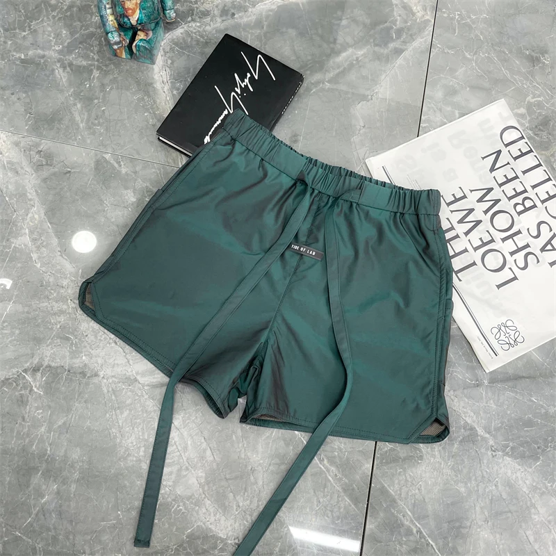 

Светоотражающие спортивные лыжи, мужские летние повседневные свободные брюки длиной пять четвертей, модные лазерной резки, тихие баскетбольные брюки