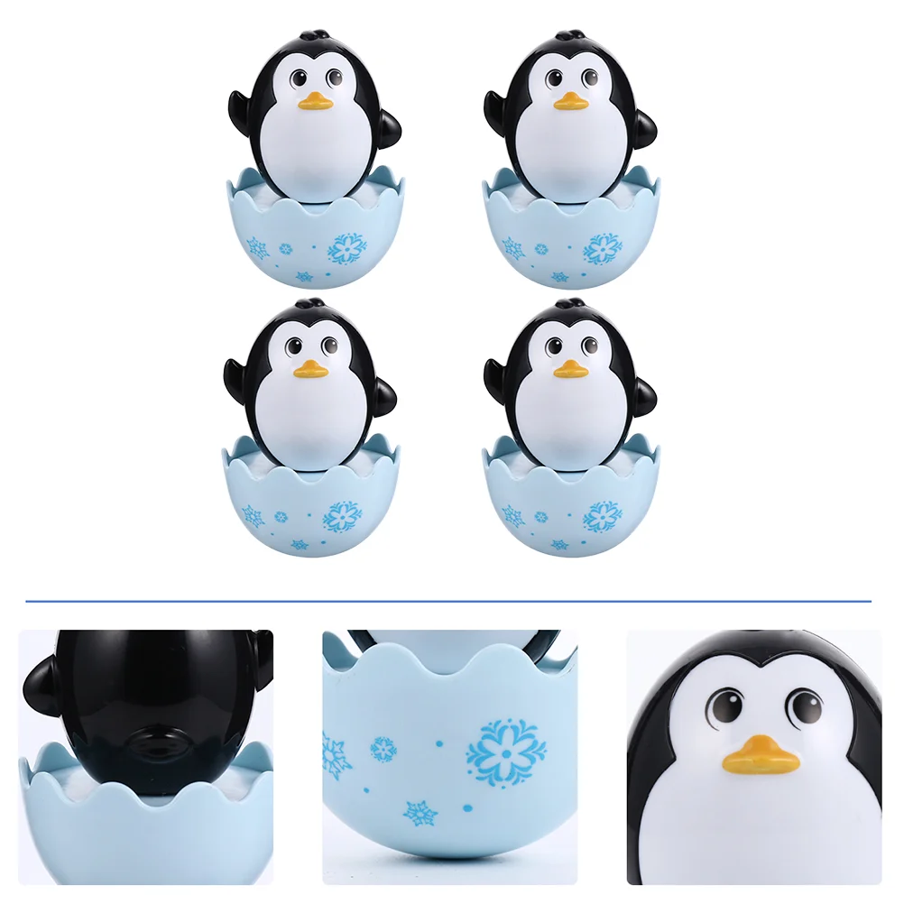 4 Pcs Tumbler Toy Cartoon for Toddler Infant Playthings Childrens Toys Animal Baby Abs Tumblers