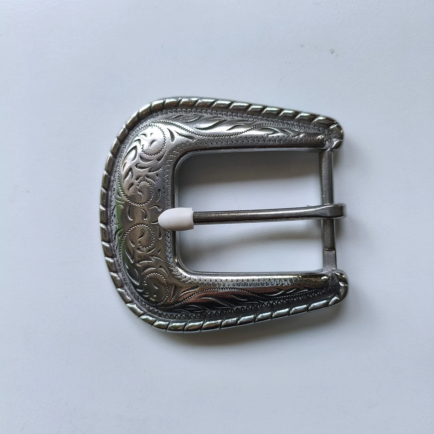 Western Flower Cowboy Cowgirl Stainless Steel Pin Belt Buckle BUCKLE-SS005