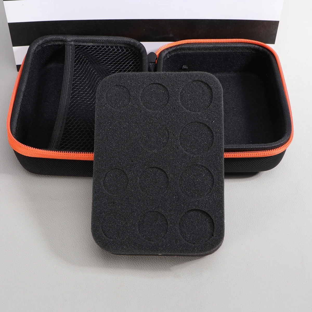 

1pc Premium EVA Strong Zipper Water Resistant Hard Shell Essential Oils Storage Bag Holder for Roller Bottles Travel Nail Polish