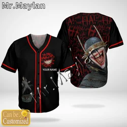 Halloween Horror Charaters Custom Name Baseball Jersey Shirt Baseball Shirt 3D Printed Men's Shirt Casual Shirts hip hop Tops-06