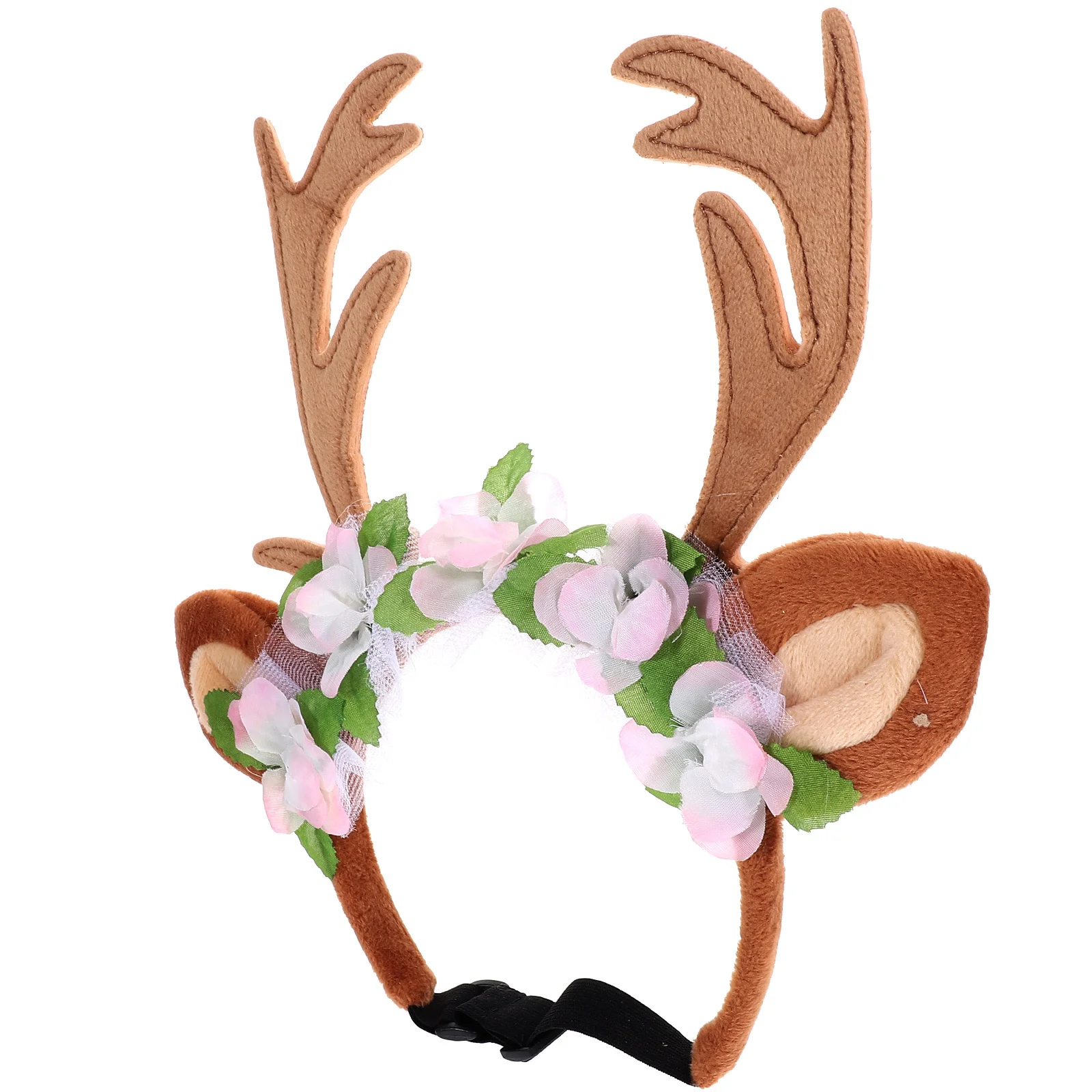 

Pet Christmas Antler Head Decorations Headband Cosplay Puppy Headdress Dog Ear Yarn Headbands