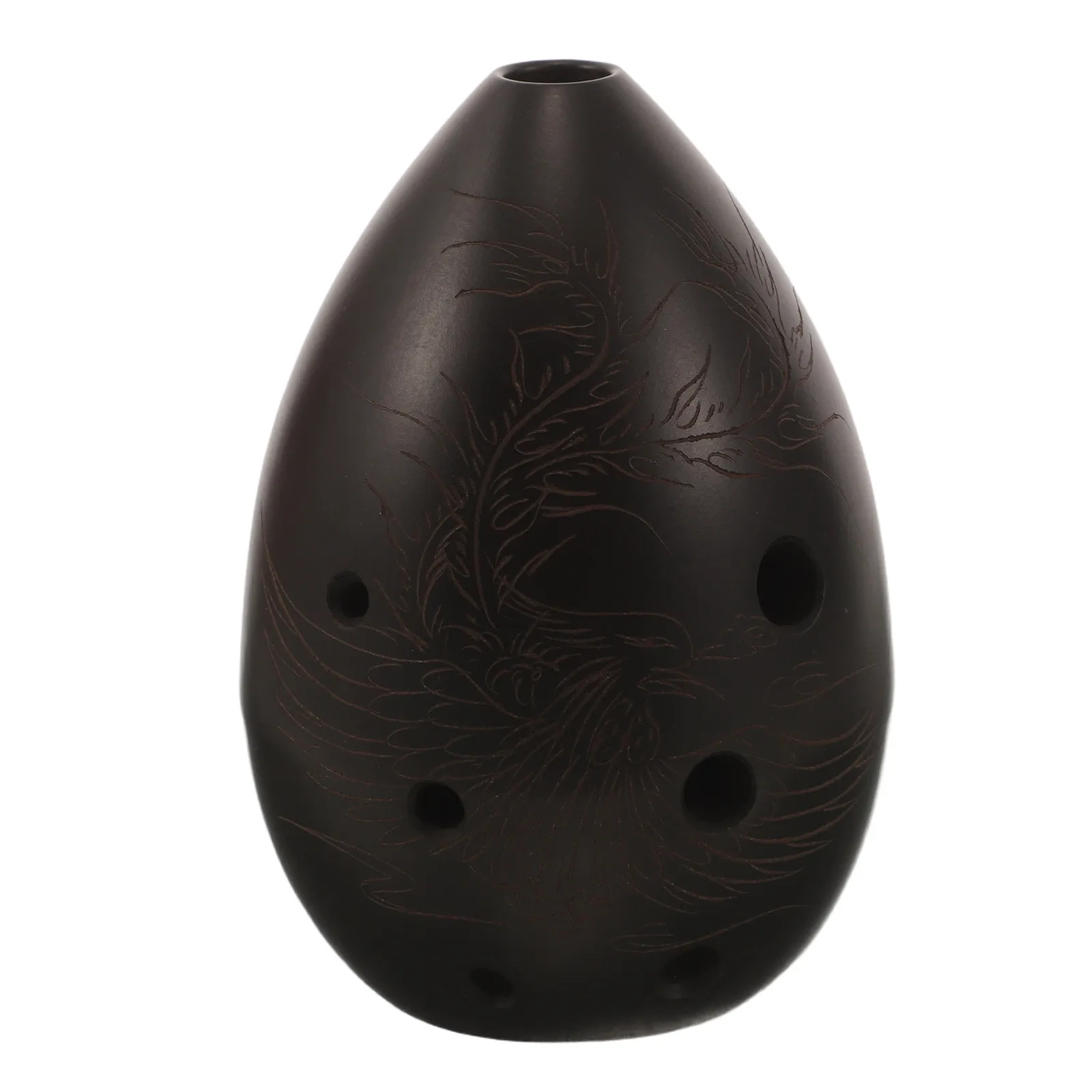 1Piece Ceramic Xun Instrument F Key Ancient Chinese Style 8 Holes Polished Porcelain Design Protective Carry Bag for Solo