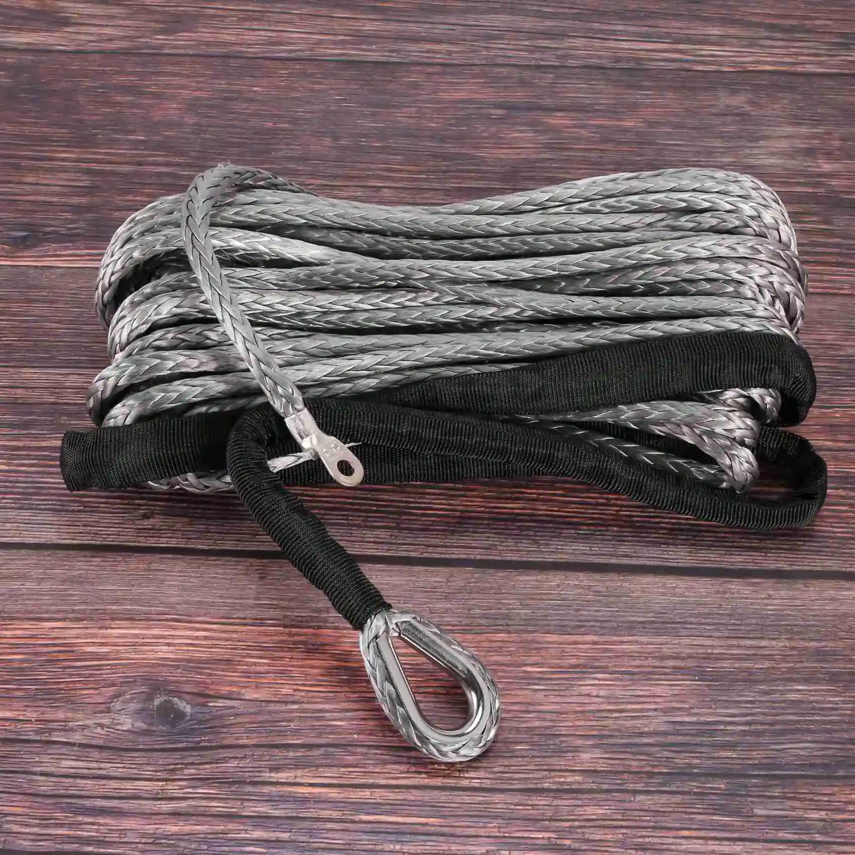 

Прочно синтетический трос лебедки, синтетический трос лебедки 1/4 х 50 футов для ATV UTV SUV, грузовика, лодки, лебедки