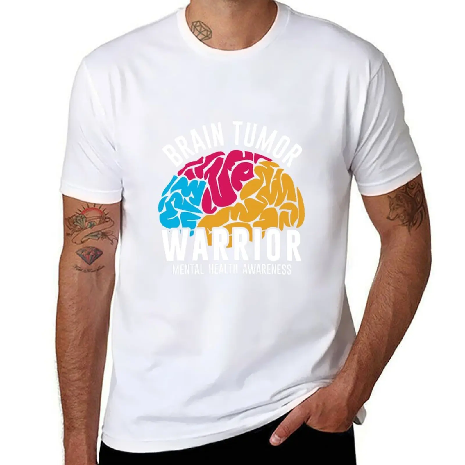 

Brain tumor warrior mental health awarenss T-Shirt t shirts designer anime t shirts oversize T-Shirt