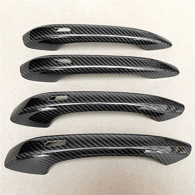 

Well Carbon Fiber Car Door External Handle Cover With Keyhole For Porsche- MACAN Cayenne Panamera 2014- 2020 Car Accessories