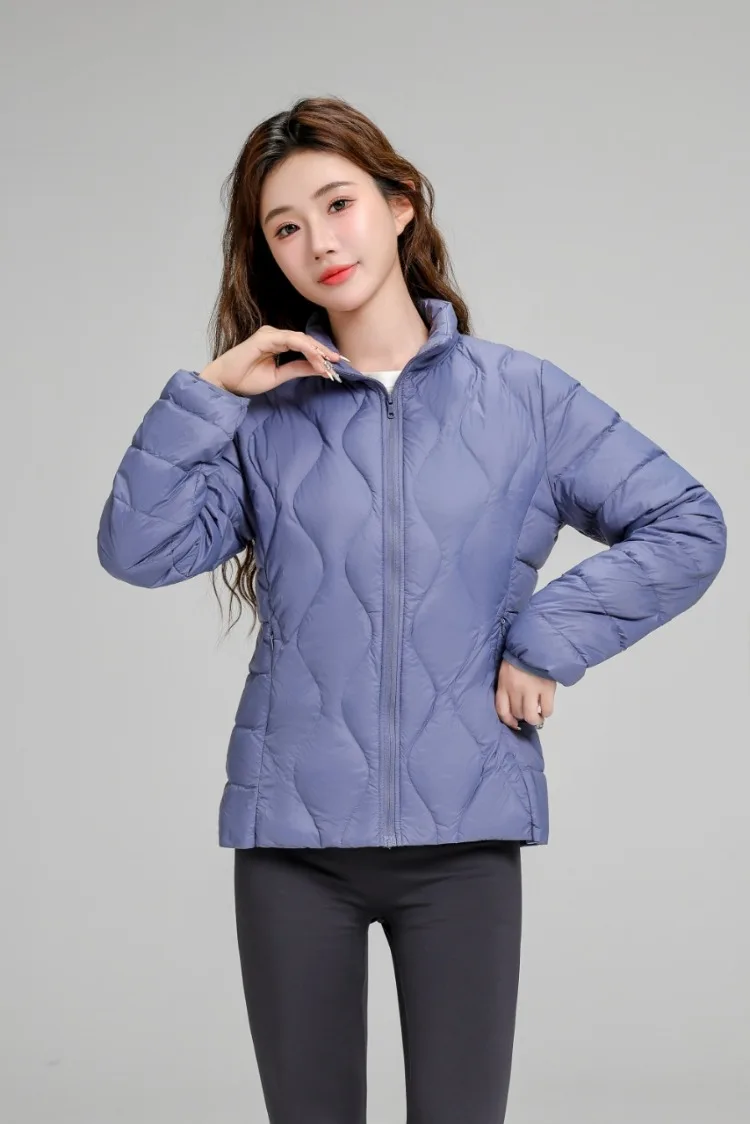 Dames lentejas mode korte ultralichte opvouwbare pufferjassen 15 kleuren vrouwelijke dons warme Koreaanse slim fit parka's