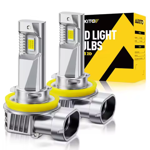 AUXITO 2Pcs H11 H8 H9 LED Headlight Bulbs 6500K White 12000LM Fanless Dipped Beam 9005 HB3 HB4 Front Main Lamp Driving Light 12V
