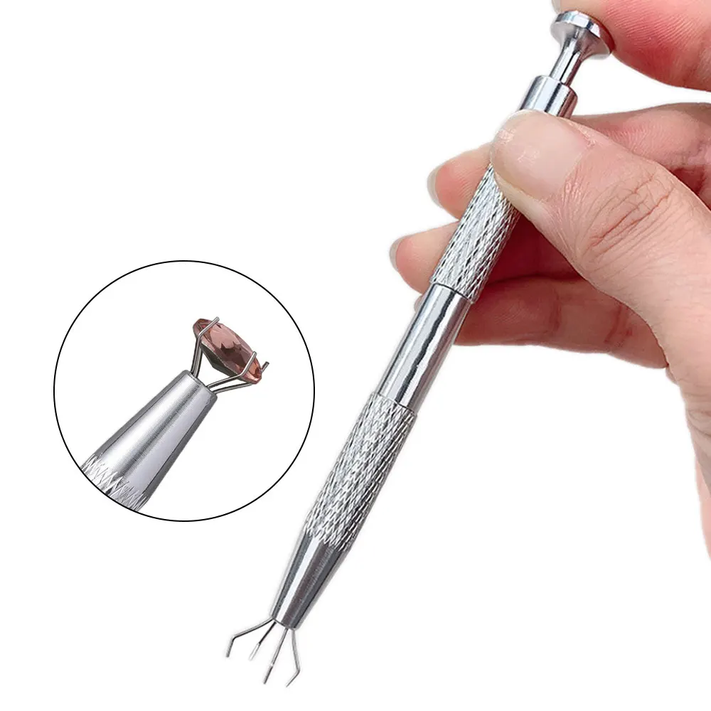 Jewelry Ball Grabber Tool 4-Claw Rhinestone Pickup Tool Handmade Grabber Tool Jewelry Grabber Mini Tweezers Accessories