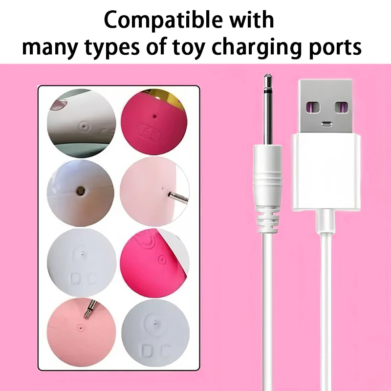 【Ready Stock】USB Charging Cable Cord Universal USB to 2.5 AUX Audio Mono Power Supply Charger 15/16/17/19mm for Adult Toys